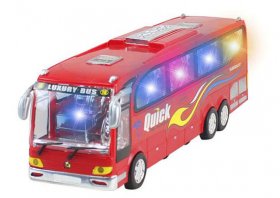 Red / Blue Kids Large Scale Plastics Electric Tour Bus Toy