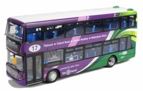 1:76 Scale Purple CMNL Scania NO. 17 Double-Decker Bus Model