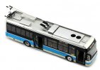 1:64 Scale Blue-Silver NO. 103 Diecast BeiJing Trolley Bus Model