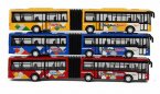 Red / Blue / Yellow Pull-Back Function Diecast Articulated Bus