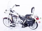 1:18 White-Black Maisto Diecast Harley Davidson Motorcycle