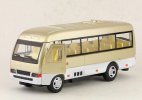 Kids Champagne / Creamy Diecast Toyota Coaster Coach Bus Toy