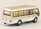 Kids Champagne / Creamy Diecast Toyota Coaster Coach Bus Toy