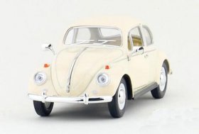 Pink / Blue / Creamy White 1:24 Diecast 1962 VW Beetle Model