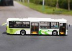 1:43 Scale White-Green Diecast Sunwin Shanghai City Bus Model