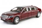 1:24 Black / Wine Red Diecast Mercedes-Benz Maybach S600 Toy