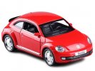 Kids 1:36 Scale White / Blue / Red Diecast VW Beetle Toy