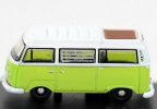 White-Green Mini Scale Oxford VW Bay Window Camper Bus Model