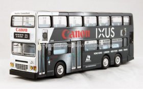 1:76 Scale Gray-White NO.23 Hong Kong Double Decker City Bus
