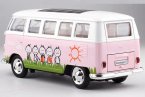 Pink-White 1:30 Scale Kids Diecast Volkswagen T1 Bus Toy