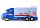 Kids Red / Blue / White Pull-Back Diecast Motorhome Toy