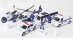 Kids White Five Police Theme Die-Cast Toys