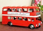 Red Tinplate Made NO.76 Classical London Double Decker Bus Model