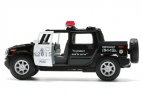 White-Black Kids 1:40 Police Diecast Hummer H2 Pickup Truck Toy