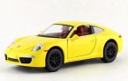 Kids 1:32 Scale Yellow / Red Diecast Porsche 911 Carrera S Toy