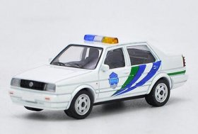 White 1:64 Urban Management Diecast VW Jetta Model