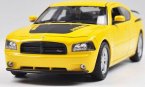 Red / Yellow 1:24 Welly Diecast Dodge Charger Daytona R/T Model