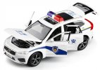 White / Black 1:32 Scale Police Kids Diecast Volvo XC60 SUV Toy