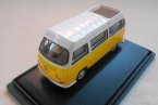 Mini Size Yellow-White Oxford Die-Cast VW T1 Bus Model