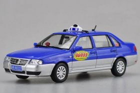 1:43 Scale Blue Diecast VW Santana Vista ShangHai Taxi Model