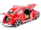 1:18 Scale White / Red / Black Diecast 1967 VW Beetle Model