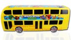 Kids Yellow Angry Birds Theme Electric Double-Deck Bus Toy