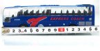 1:70 Scale Red / Blue / Yellow / White Pull-Back Tour Bus