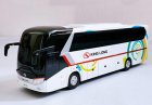 White 1:38 Scale Diecast King Long XMQ6127 Coach Bus Model