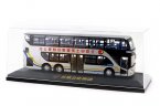 Silver 1:64 Diecast Asiastar JS 6130SHJ Double Decker Bus Model