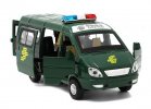 Pull-Back Function Green Kids China Post Die-cast Van Bus Toy