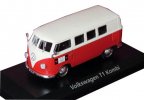 Red-White 1:43 Scale NOREV Diecast VW T1 Kombi Bus Model