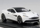 White / Blue 1:43 Scale Diecast Aston Martin Vanquish Model