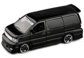 Black / White / Blue 1:32 Scale Kids Diecast Nissan Elgrand Toy