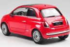 Red 1:18 Scale Welly Diecast 2007 Fiat 500 Model