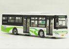 1:43 Scale White-Green Diecast Sunlong SLK6109 City Bus Model