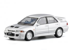 1:64 Black / Silver Diecast Mitsubishi Lancer Evolution II Toy