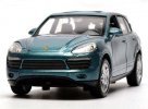 Kids 1:32 Green / Blue / Yellow Diecast Porsche Cayenne Toy