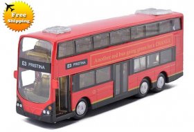 Three Colors Available Alloy Double Decker London Bus Toys