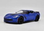 Blue / Yellow Maisto Diecast Chevrolet Corvette Z06 Model