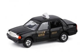 1:63 Mini Scale Black TOMY NO.51 Diecast Toyota Crown Taxi Toy