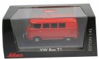 Red 1:43 Scale Schuco Die-Cast VW Bus T1 Model