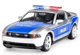 Blue-Silver 1:32 Kids Diecast Ford Mustang GT Police Car Toy