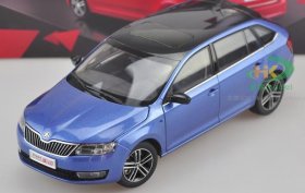 1:18 Silver / Red / Blue Diecast Skoda Rapid Spaceback Model