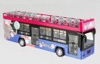 1:48 Scale Circus Kids Blue-Red Diecast Double Decker Bus Toy
