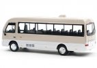 1:64 Scale Creamy White Diecast Toyota Coaster Coach Bus Model