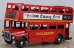 Medium Scale Red Open Top 1905 London Evening News Bus Model