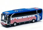 White-Blue Kids USA National Football Team Diecast Coach Bus Toy