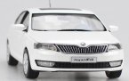 1:18 Scale Cyan / White / Gray Diecast Skoda Rapid Model