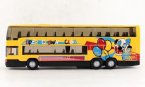 Yellow Diecast Mercedes Benz MB O 404 DD Double Decker Bus Toy