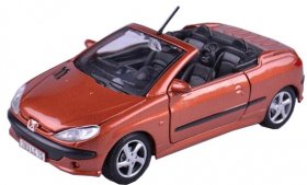 1:24 Scale Orange Maisto Diecast PEUGEOT 206 CC Model